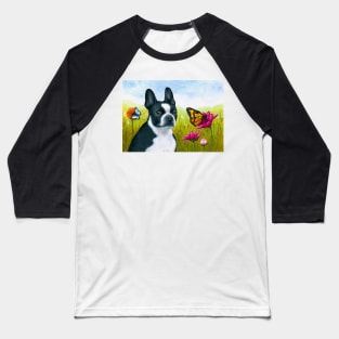 Dog 134 Boston Terrier Baseball T-Shirt